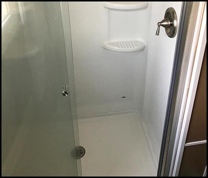 Bathroom shower after soot damage cleanup services were completed by SERVPRO of Upper Darby