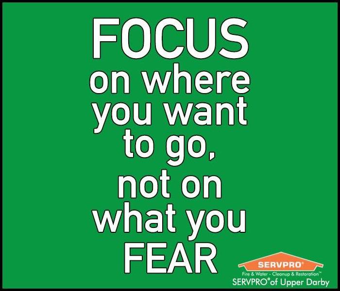 Image of the text of the quote " Focus On Where You Want To Go, Not On What You Fear
